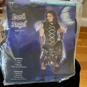 Dark Angel Women’s Costume - Black and Silver NWT 16W-20W